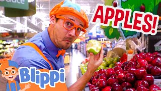 Blippi Visits an Apple Fruit Factory  Blippi Full Episodes  Healthy Habits for Kids [upl. by Rimahs609]