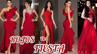 MODA Y TENDENCIAS ✨♥️VESTIDOS ROJOS ELEGANTESCOMO VESTIR EN FIESTA ELEGANTE♥️ [upl. by Onfroi]