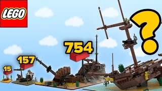 LEGO Pirate Shipwrecks in Different Scales  Comparison [upl. by Meadows]