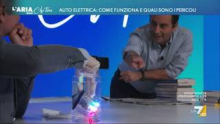 Auto elettriche il fisico Valerio Rossi Albertini mostra il funzionamento e i pericoli in caso [upl. by Oah83]