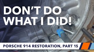 Replacing oil galley plugs in a Porsche 914 type 4 vw motor [upl. by Kara]