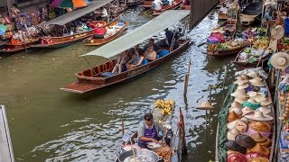 MARCHÉ  FLOTTANT DAMNOEN SADUAK  2016  La Réunion en Thaïlande [upl. by Nonnair]