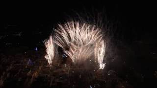 Mellieha church Fireworks filmed using drone [upl. by Noeled]