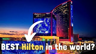 Resorts World Hilton Las Vegas Hotel Review  Best out of the 3 Hotels Best in the world [upl. by Shanahan]