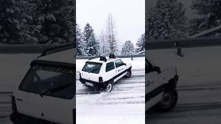 fiat panda 4x4 vs subaru ❄️ shorts [upl. by Enavi659]