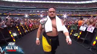 SAMOA JOE ENTRANCE AEW ALL IN  FULL ENTRANCE HD  27 AUGUST  WEMBLEY STADIUM [upl. by Garnet]