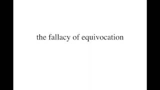 The fallacy of equivocation [upl. by Akital182]