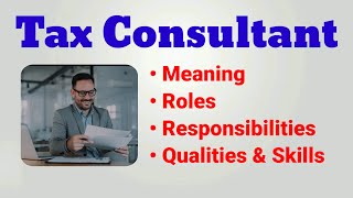 Tax consultant job description  tax consultant roles and responsibilities  duties tax accountant [upl. by Duston107]