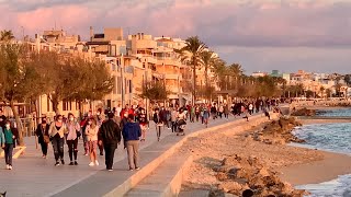 4K🌴Palma de Mallorca🛳Portixol 🏝Molinar 🌴Autumn Walk 2020 [upl. by Eilla]