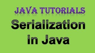 123 Object Serialization in java  Serializable Interface [upl. by Beauvais741]