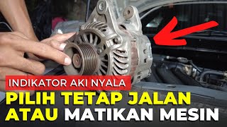 Indikator aki menyala pilih tetap jalan atau matikan mesin [upl. by Koa]