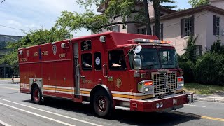 Hartford Fire Department Tac 1 responding with Q2b Wail and Airhorns [upl. by Ahsot]