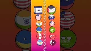 Palestine vs Israel 🇮🇱⚔️🇵🇸 shorts countryballs freepalestine israel [upl. by Prudie]