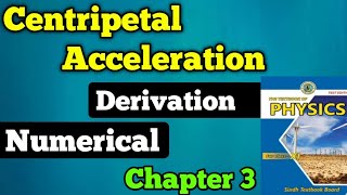 Centripetal acceleration chapter 4 class 11 New physics book  derivation and numerical  unit 4 [upl. by Miarhpe]