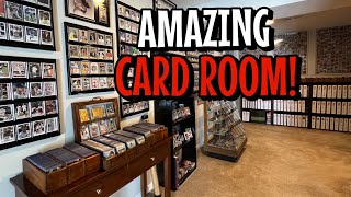 An absolutely MUSTSEE card room Insane baseball card room Huge Red Sox amp Yaz card collection [upl. by Naamana397]