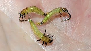 The Best Fishable Realistic Net Spinner Caddis Larva  Fly Tying [upl. by Verna]