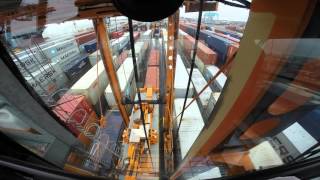 Straddle carrier APM Terminals Gothenburg [upl. by Aivonas]