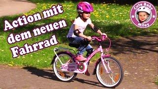 Action amp Fun mit Mileys neuem Fahrrad  Kinderfahrrad  CuteBabyMiley [upl. by Parik658]