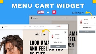 How To Add Wocommerce Mini Cart or Side Cart With Elementor Pro  Menu Cart Widget [upl. by Eahsat]