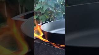 🔥CAST IRON PAN on the GRILL…🔥 grill autumn chill 2024 castironcooking [upl. by Baun]