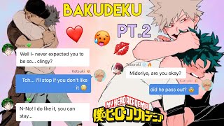 BAKUGO LOOKS AFTER DEKU 🤒  BKDK Island Pt2  MHA Texting Story [upl. by Sivam]