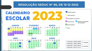 Calendário Escolar 2023 [upl. by Aneek]