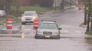 Heavy rain causes flooding in Nutley [upl. by Lunna]