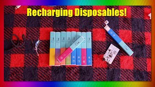 How to RECHARGE Mr Vapor Disposables Easy [upl. by Nahttam121]