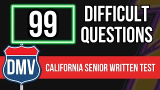 California DMV Senior Written Test 2024 99 Difficult Questions [upl. by Althee852]