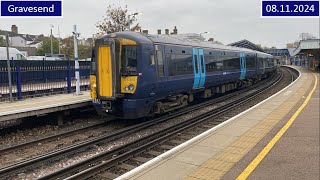 Class 375 Double Pass amp Freight Trains at Gravesend 08112024 [upl. by Valda]