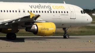 Vueling A320 take off 36L at Lyon St Exupéry LYSLFLL [upl. by Odilia]