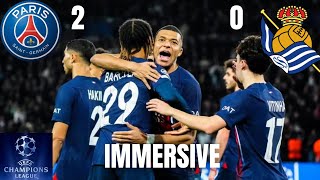 PSG 20 REAL SOCIEDAD  Champions League  Immersive Match Coverage [upl. by Cordy966]