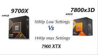 Ryzen 7 9700x vs 7800x3D for gaming  7900 XTX  1080p  1440p  CPU Benchmark [upl. by Peirce]