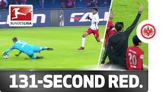 Fastest Goalkeeper Red Card  Hradecky Howler Sets Bundesliga Record [upl. by Abramo360]