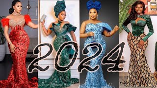 Most beautiful 2024 Lace gown styles for beautiful Black ladiesTrendy Lace gown styles for parties [upl. by Wadell607]