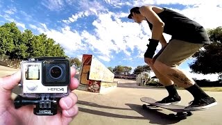 GoPro Hero 4 Silver Skateboarding Footage [upl. by Doownelg]