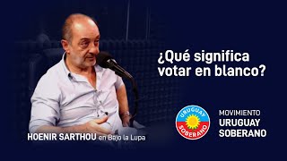 ¿Qué significa votar en blanco  Hoenir Sarthou en Bajo la Lupa  05  11  24 [upl. by Atinahc]