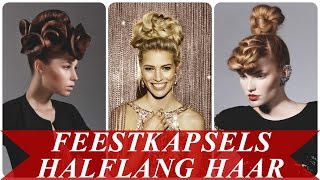 Feestkapsels halflang haar [upl. by Anatniuq]