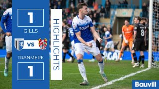 HIGHLIGHTS  Gillingham 1 Tranmere Rovers 1 [upl. by Neerod]