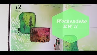 Plan With Me ♡ Travelers Notebook Wochendeko  KW 11  nicht 12 [upl. by Ayhtnic]