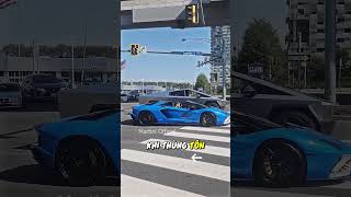 Lamborghini Aventador gạ đua Testla Cybertruck và cái kết sieuxe shorts [upl. by Livvi]