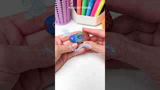 Creative Art Tutorial with rock and acrylic markers 🌈 shorts [upl. by Tyson]