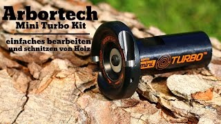 Arbortech Mini Turbo Kit einfaches bearbeiten und schnitzen von Holz [upl. by Hteboj]