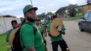 Rayville high school drumline marching in vs Bastrop [upl. by Sansbury]