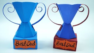 Paper Trophy😍🏆 How to Make Fathers Day Special Gifts  DIY Handmade Fathers Day Crafts [upl. by Donnelly]