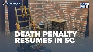 AntiDeath penalty advocates react as South Carolina resumes executions [upl. by Ekim]