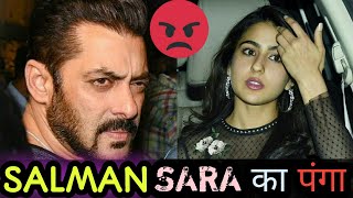 Salman Khan Angry with Sara Ali Khan  Bollywood Latest News [upl. by Joshua]