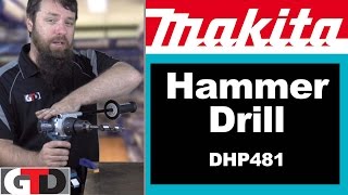 Makita 18v Li ion Brushless Hammer Drill Demo  DHP481Z [upl. by Twedy]