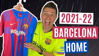 😱 BARCELONA CREST SHIRT❗️ Nike 202122 FC Barcelona Home Jersey  Review  Unboxing [upl. by Ailil]