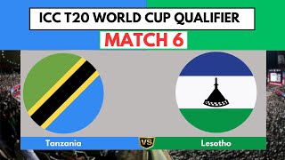 Lesotho vs Tanzania Live Score amp Commentary  LES vs TAN  Match 6 ICC T20 World Cup Qualifier 2024 [upl. by Nayllij453]